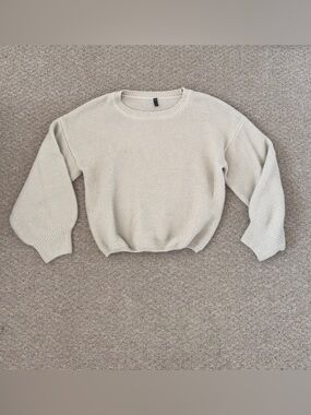 Onzie Cream Knit Crewneck Sweater